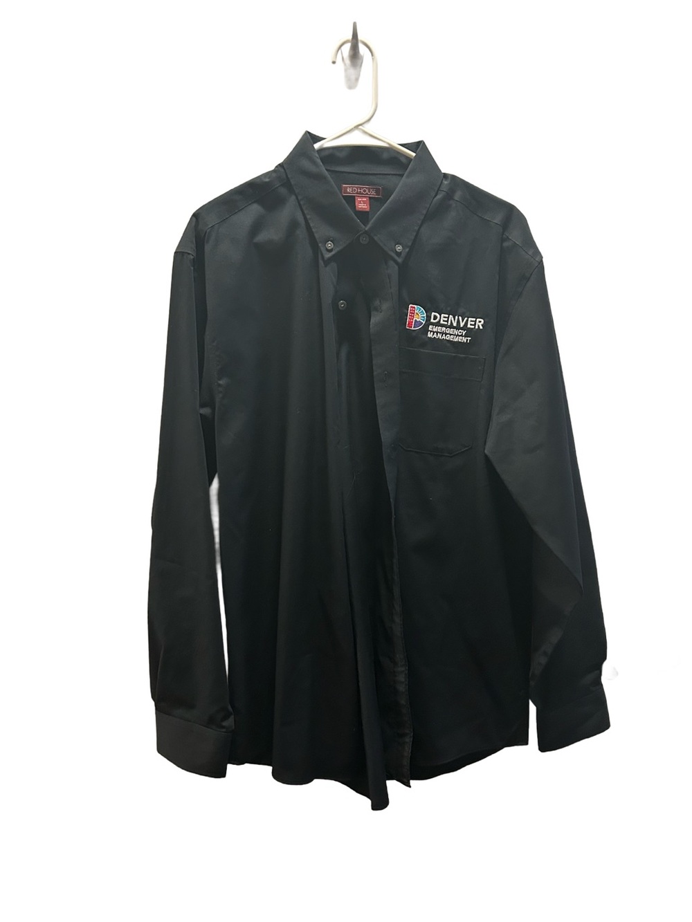 🔥Denver Emergency Management Black Button-Down Work Shirt